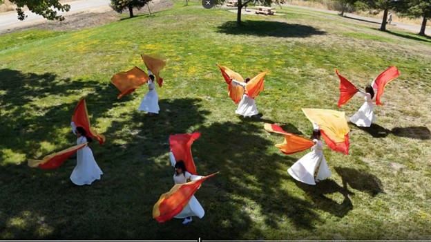 Wings of Shalom flag dancers